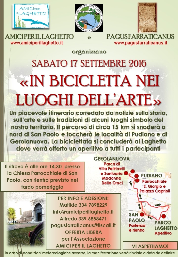 Locandina Biciclettata nell'Arte 17.09.16