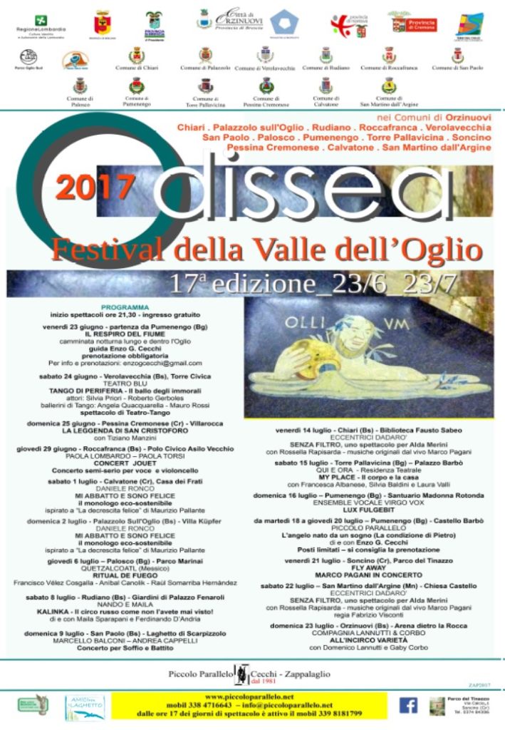 Locandina Odissea 2017 - Festival della Valle dell'Oglio