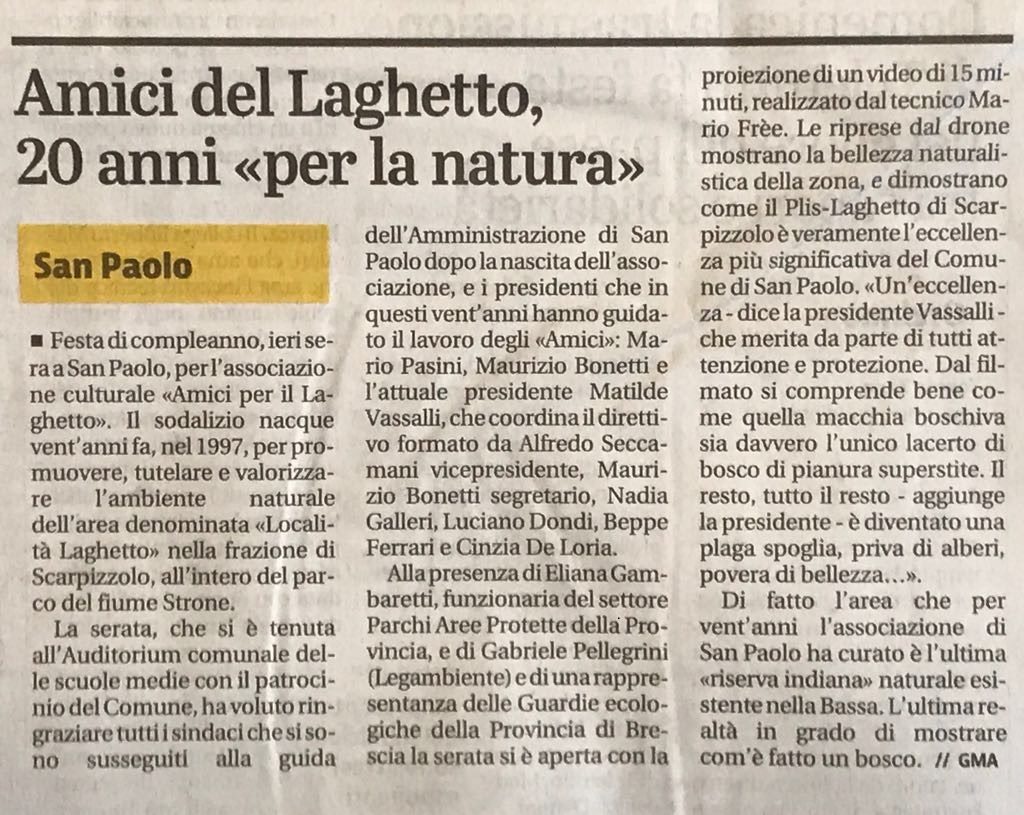 Giornale di Brescia del 07.12.17