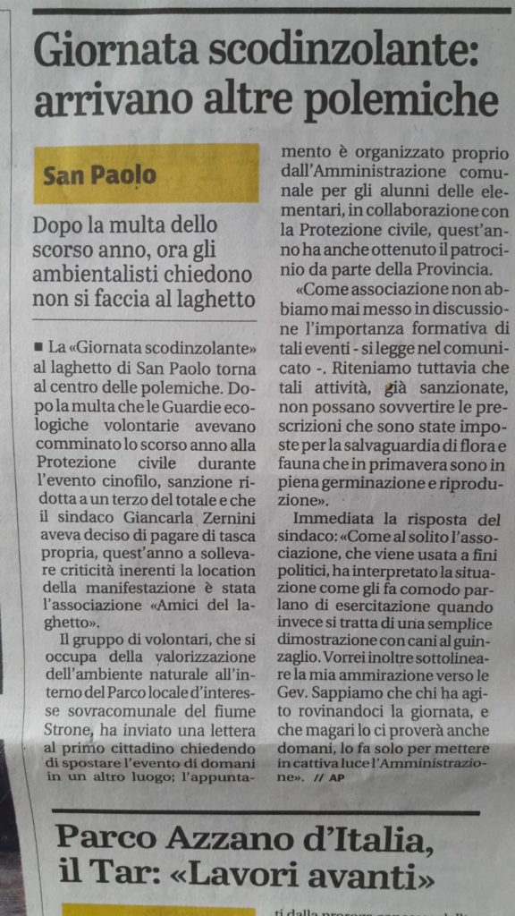 Giornale di Brescia 12 aprile 2019